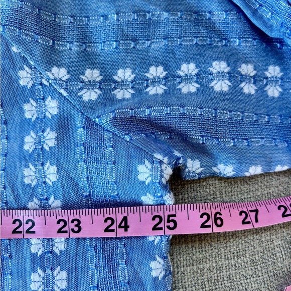 Citrus Called to Surf Isa Jacquard Blue White Maxi Dress Coastal Vacation XXXL - Picture 8 of 11